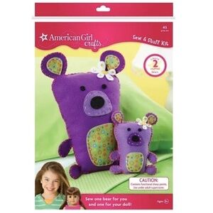 American Girl Crafts Sew & Stuff DIY Plush Bear Set Creative Play Gift Kit